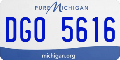 MI license plate DGO5616