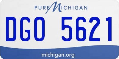 MI license plate DGO5621