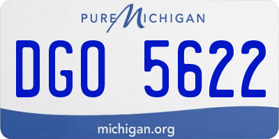 MI license plate DGO5622
