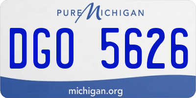MI license plate DGO5626