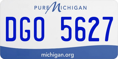 MI license plate DGO5627