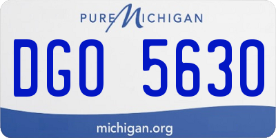MI license plate DGO5630