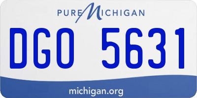 MI license plate DGO5631