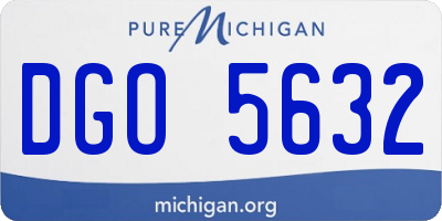 MI license plate DGO5632