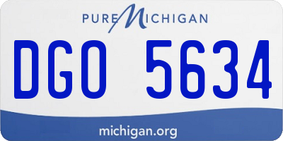 MI license plate DGO5634