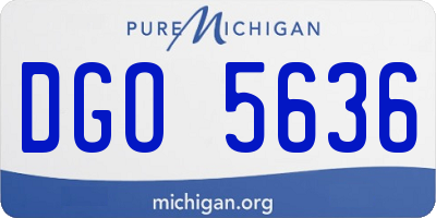 MI license plate DGO5636