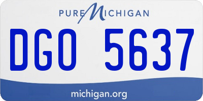 MI license plate DGO5637