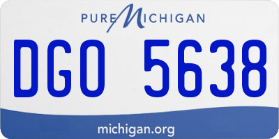 MI license plate DGO5638