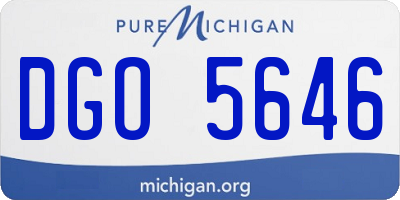 MI license plate DGO5646