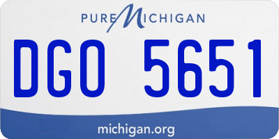MI license plate DGO5651