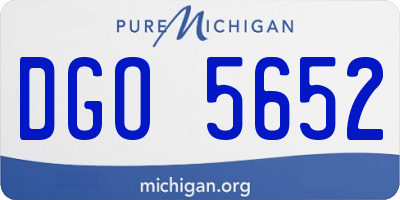 MI license plate DGO5652
