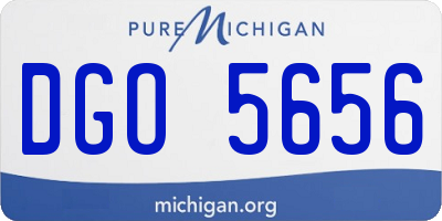 MI license plate DGO5656