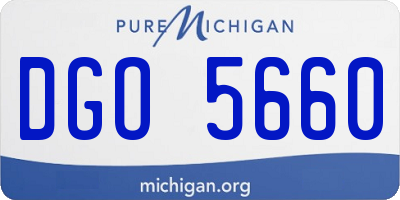 MI license plate DGO5660