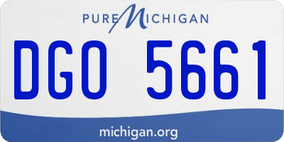 MI license plate DGO5661