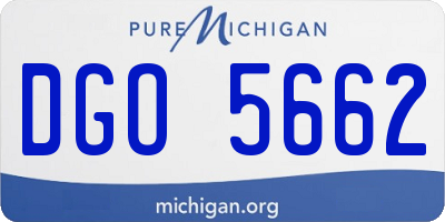 MI license plate DGO5662