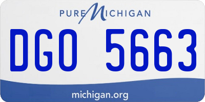 MI license plate DGO5663