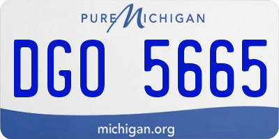MI license plate DGO5665