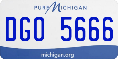MI license plate DGO5666