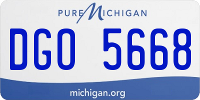 MI license plate DGO5668