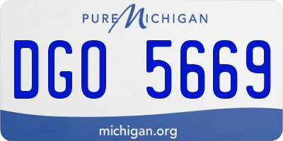 MI license plate DGO5669