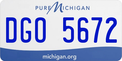 MI license plate DGO5672