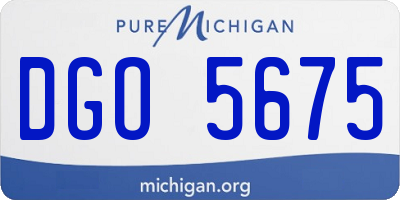 MI license plate DGO5675