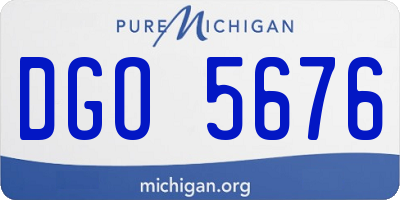 MI license plate DGO5676