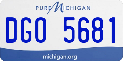 MI license plate DGO5681