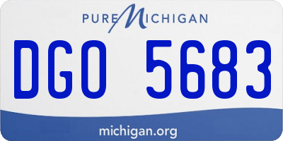 MI license plate DGO5683