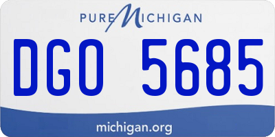 MI license plate DGO5685