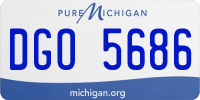 MI license plate DGO5686