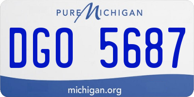 MI license plate DGO5687