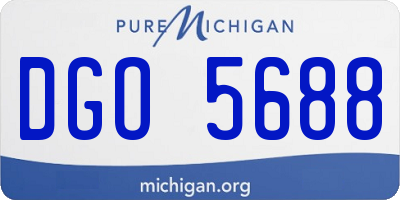 MI license plate DGO5688