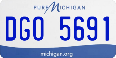 MI license plate DGO5691