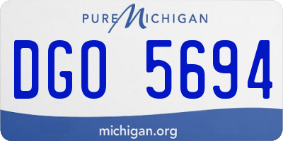 MI license plate DGO5694