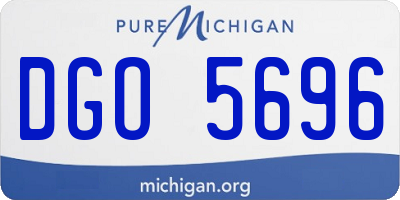 MI license plate DGO5696