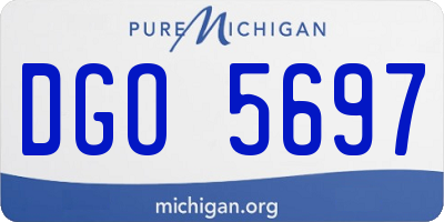 MI license plate DGO5697