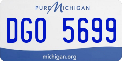 MI license plate DGO5699