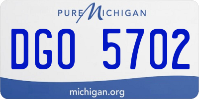 MI license plate DGO5702