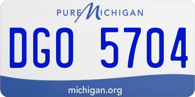 MI license plate DGO5704