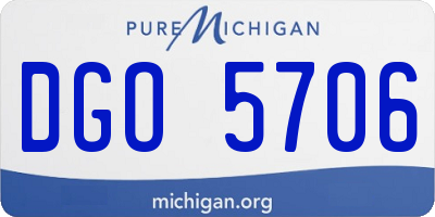 MI license plate DGO5706