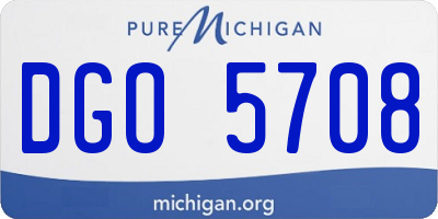 MI license plate DGO5708