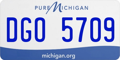 MI license plate DGO5709