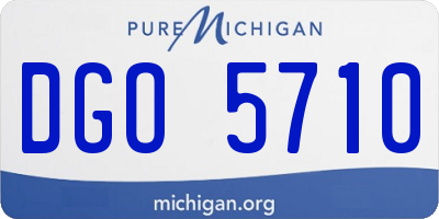 MI license plate DGO5710