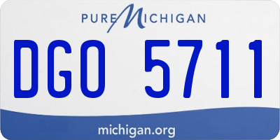 MI license plate DGO5711