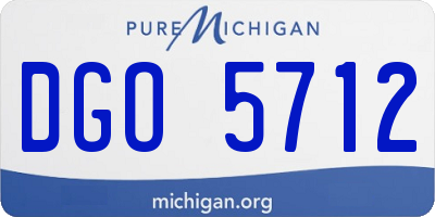 MI license plate DGO5712