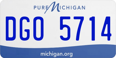 MI license plate DGO5714