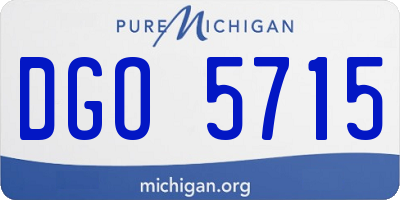 MI license plate DGO5715