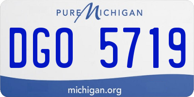MI license plate DGO5719