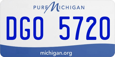 MI license plate DGO5720
